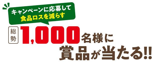 豪華賞品が合計1,000名様に当たる！