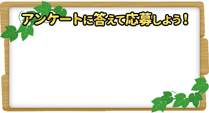 アンケートに答えて応募しよう！