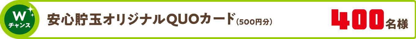 Wチャンス 400名
